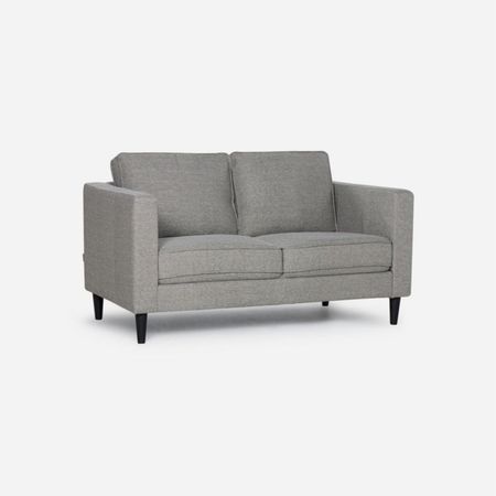 Sofá Narva Tela 2 Cuerpos Gris