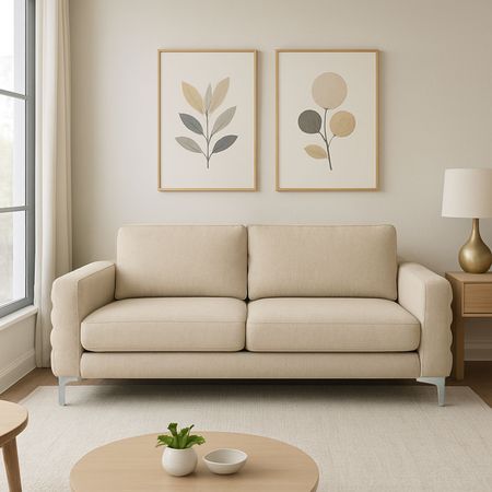 Sofa Jimena 3 Cuerpos Beige