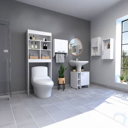 Botiquin Bath 28 + Optimizadores Lavamanos 47-A + Baño 20 + Auxiliar X2 - Blanco