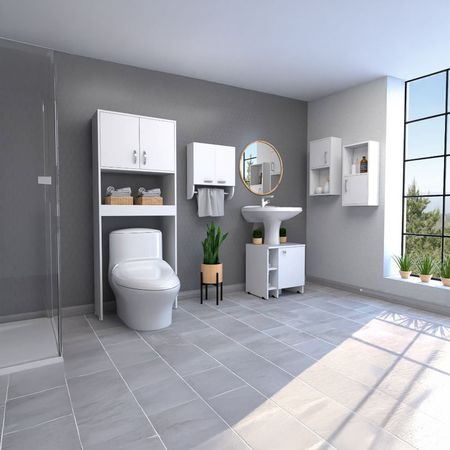 Botiquin Bath 28 + Optimizadores Lavamanos 47-A + Baño 63-A + Auxiliar X2 - Blanco