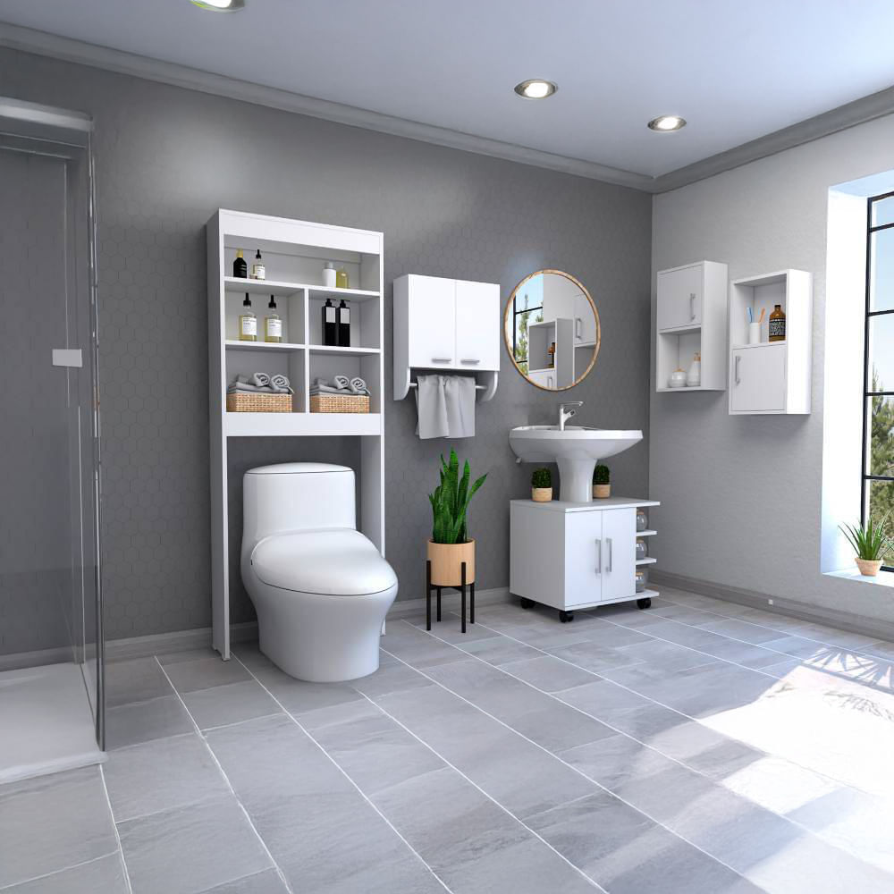 Botiquin Bath 28 + Optimizadores Lavamanos 55 + Baño 20 + Auxiliar X2 - Blanco