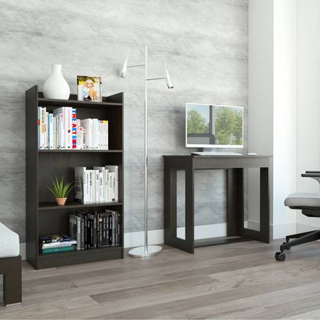 Combo Office 4 Escritorio + Biblioteca - Wengue