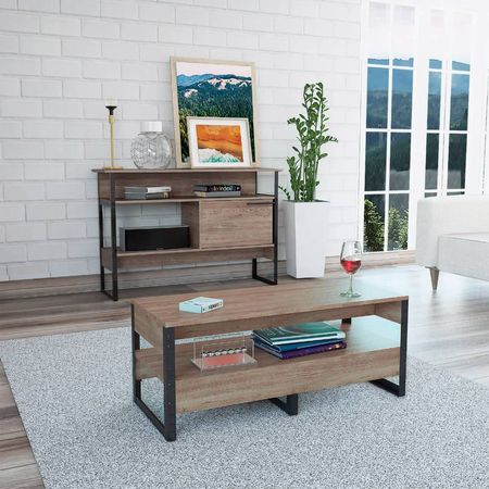 Arrimo + Mesa Centro Magnum - Miel