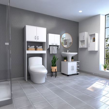 Botiquin Bath 28 + Optimizadores Lavamanos 55 + Baño 63-A + Auxiliar X2 - Blanco