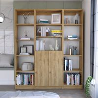 Combo Home 2 Estantes 45cm + Estante 2 Puertas - Macadamia