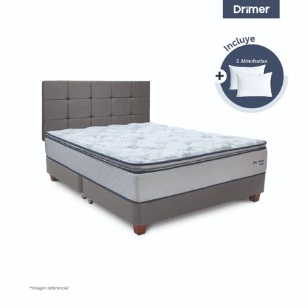 Dormitorio Americano New Ozono King Gris Plata