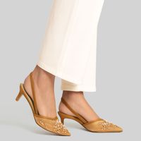 Zapatos De Vestir Mujer Malabar Collection Perlita Nude