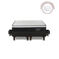 Cama con Cajones Path King Grafito + 2 Almohadas