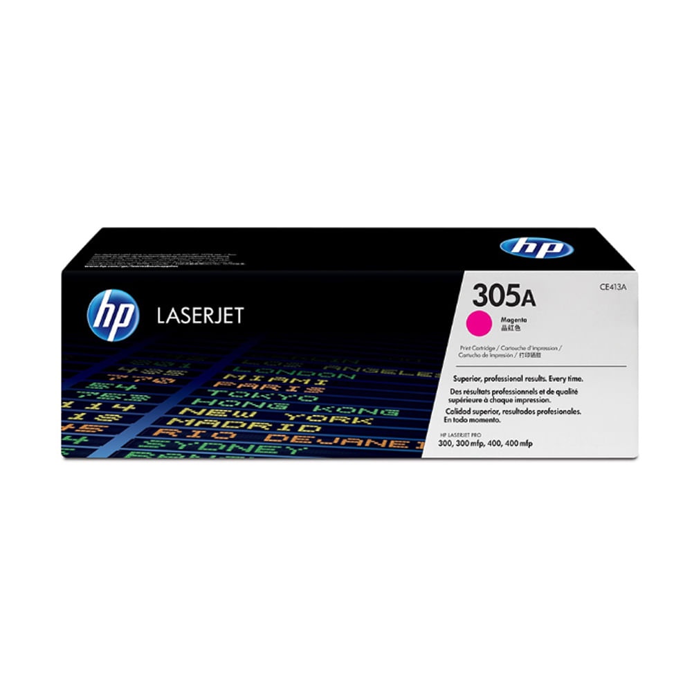 Tóner HP CE413A Magenta para L.J. Pro 400 - Capacidad de 2600 páginas, calidad excepcional