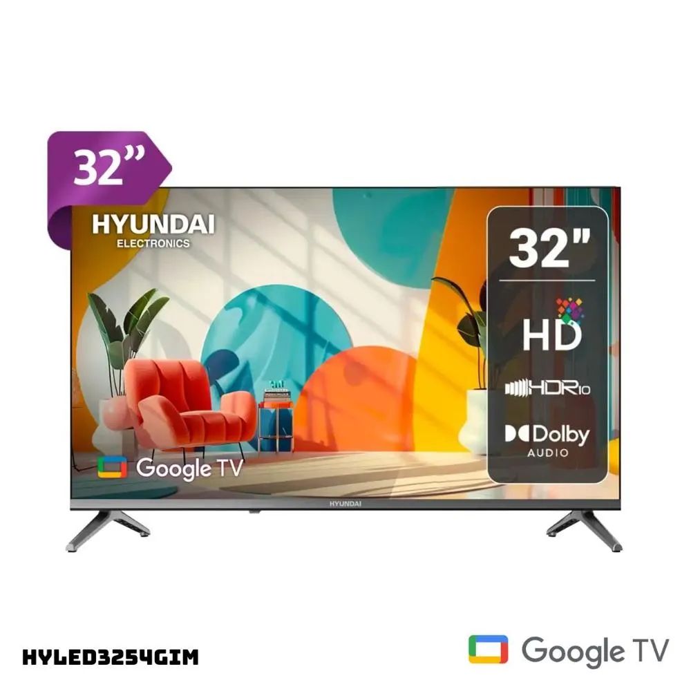 TELEVISOR HYUNDAI 32"" LED HD GOOGLE TV HYLED3254GIM