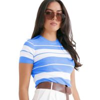 Polo Mujer Hilo New Ecoshoping 359G-17 Color Celeste