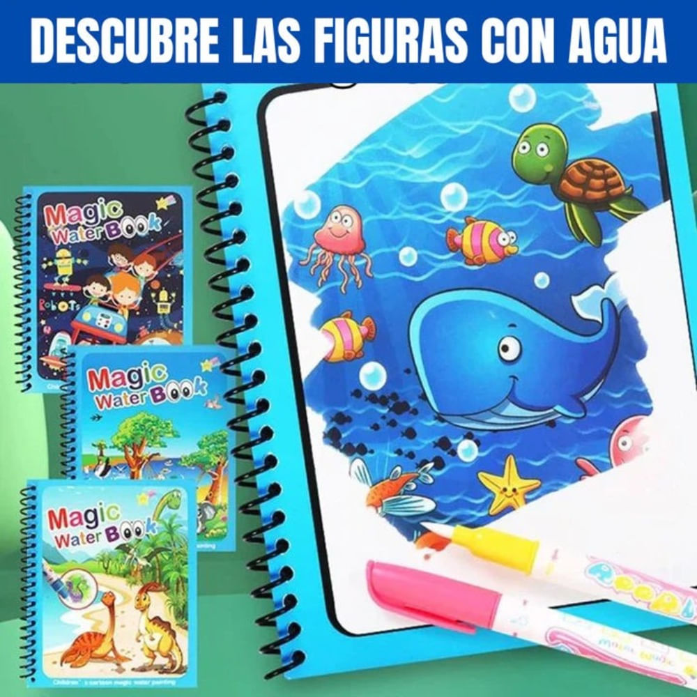 SET DE 4 LIBROS MAGICOS PARA PINTAR CON AGUA