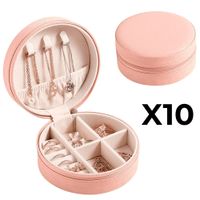 Pack x 10 Maletín organizador joyero viaje Rosado MDA290042