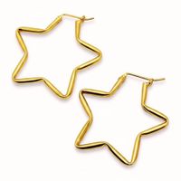 ARETE DE PLATA ARGOLLA ESTRELLA MEDIANA CON RECUBRIMIENTO EN ORO