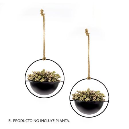 Set de maceteros colgantes marco circular Orange