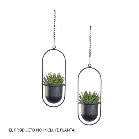 Set de maceteros colgantes marco ovalado Orange