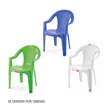 Silla de Plástico Polinplast Cumbia - 3 Colores Aleatorio | Venta por unidad