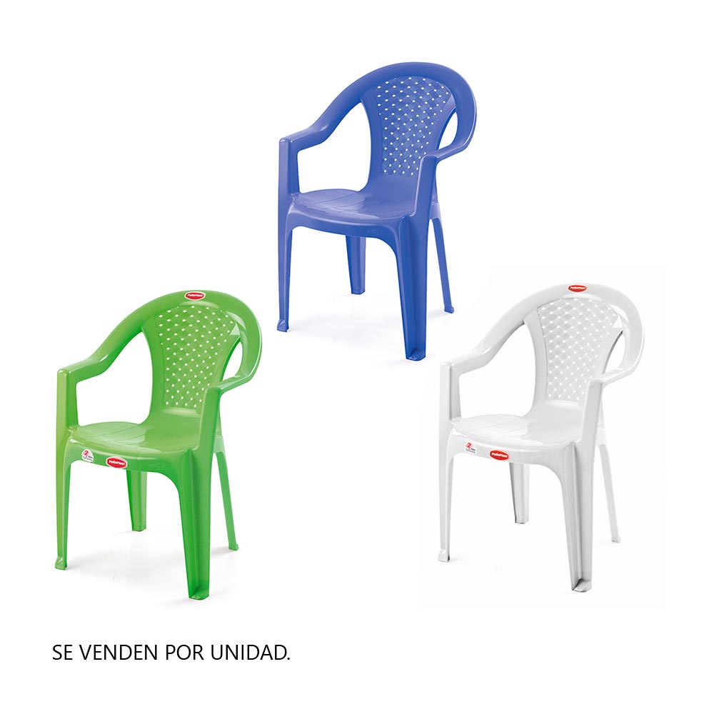 Silla de Plástico Polinplast Cumbia - 3 Colores Aleatorio | Venta por unidad