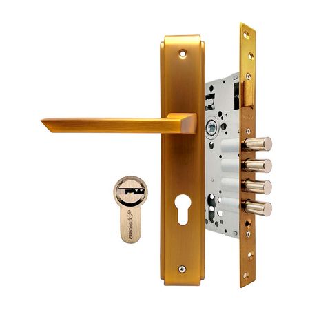 Kit Cerradura de embutir Titan Dorado izquierda Eurolocks