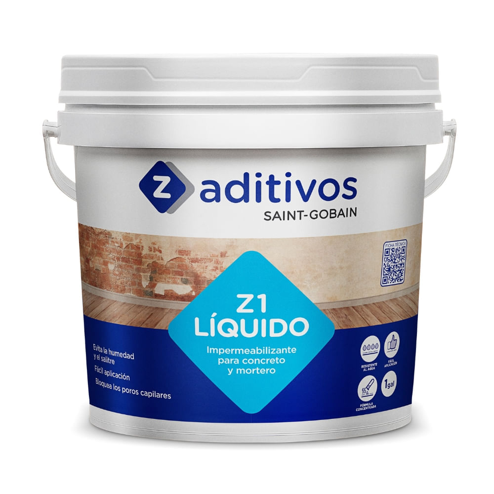 Impermeabilizante de concreto Zeta 1 líquido 1Gl
