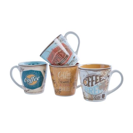 Taza Mug Corona Momentos del Café de Porcelana