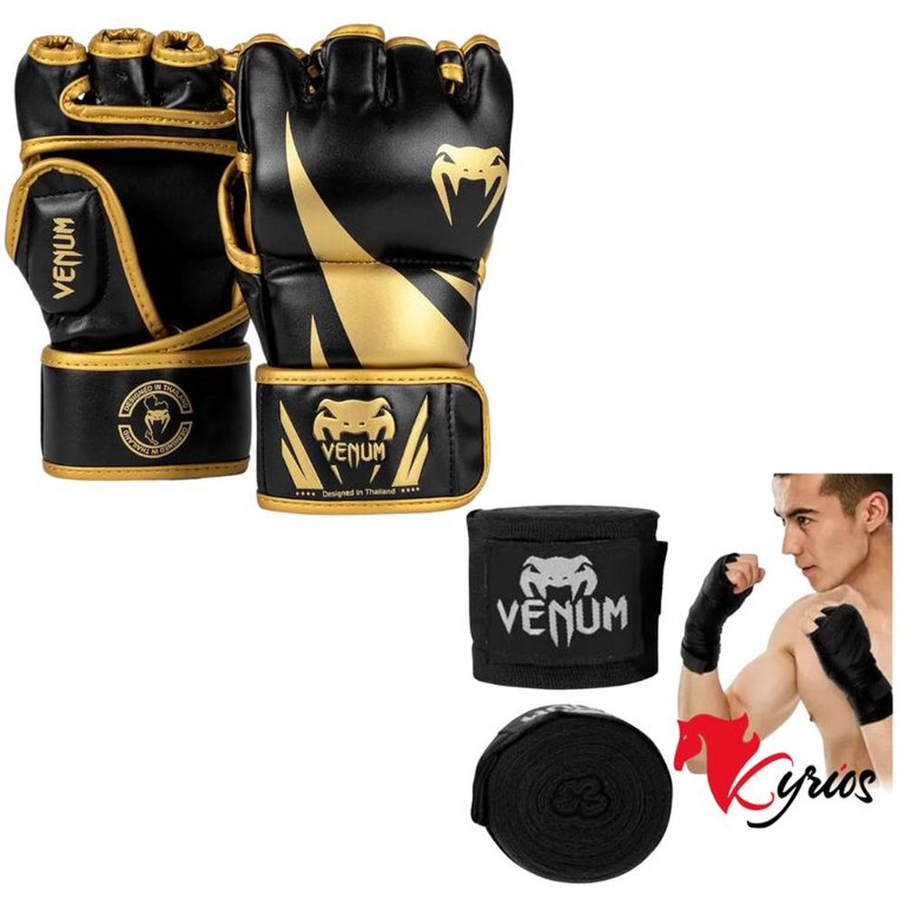 GUANTES DE MMA VENUM IMPORTADO TALLA L+VENDAS DE 5M VENUM L COLOR MIXTO