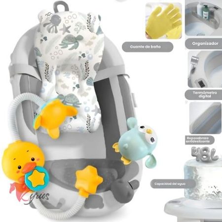Bañera Para Bebes 48 L Color Plomo