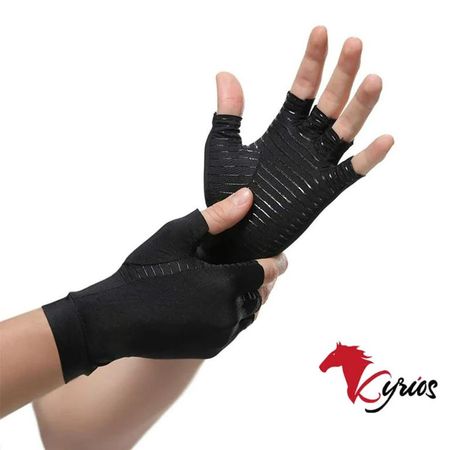 Guantes De Compresión Con Cobre Alivia Artritis Talla S S NEGRO