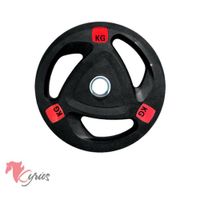 Par De Disco De Caucho Olímpico 5KG Standard Negro