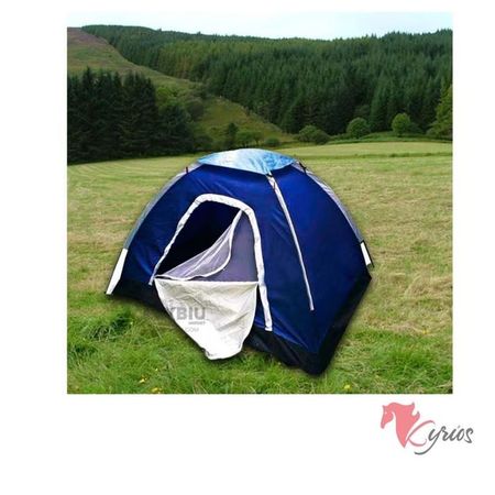 Carpa Camping Para 2 Personas Impermeable Doble Techo Standard Multicolor