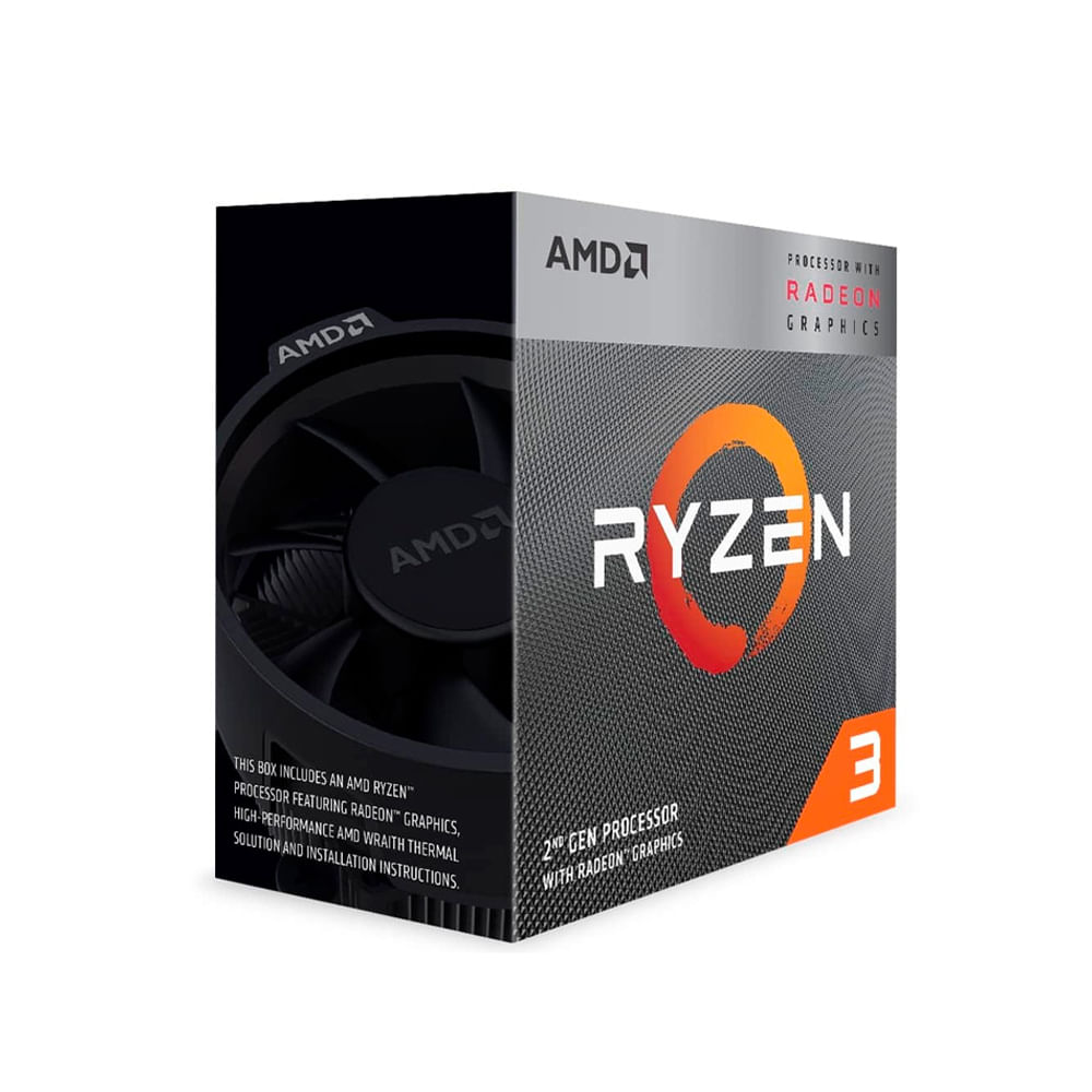 Procesador AMD Ryzen 3 3200G de 3.60GHz, 4 núcleos, AM4 y alta eficiencia energética de 65W