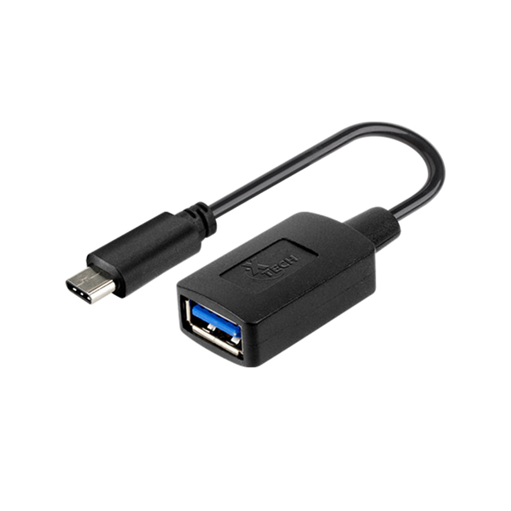 Adaptador USB Xtech XTC-515 24 Pin USB-C a USB Tipo A, 3.0, Reversible, Negro, 11.9 cm