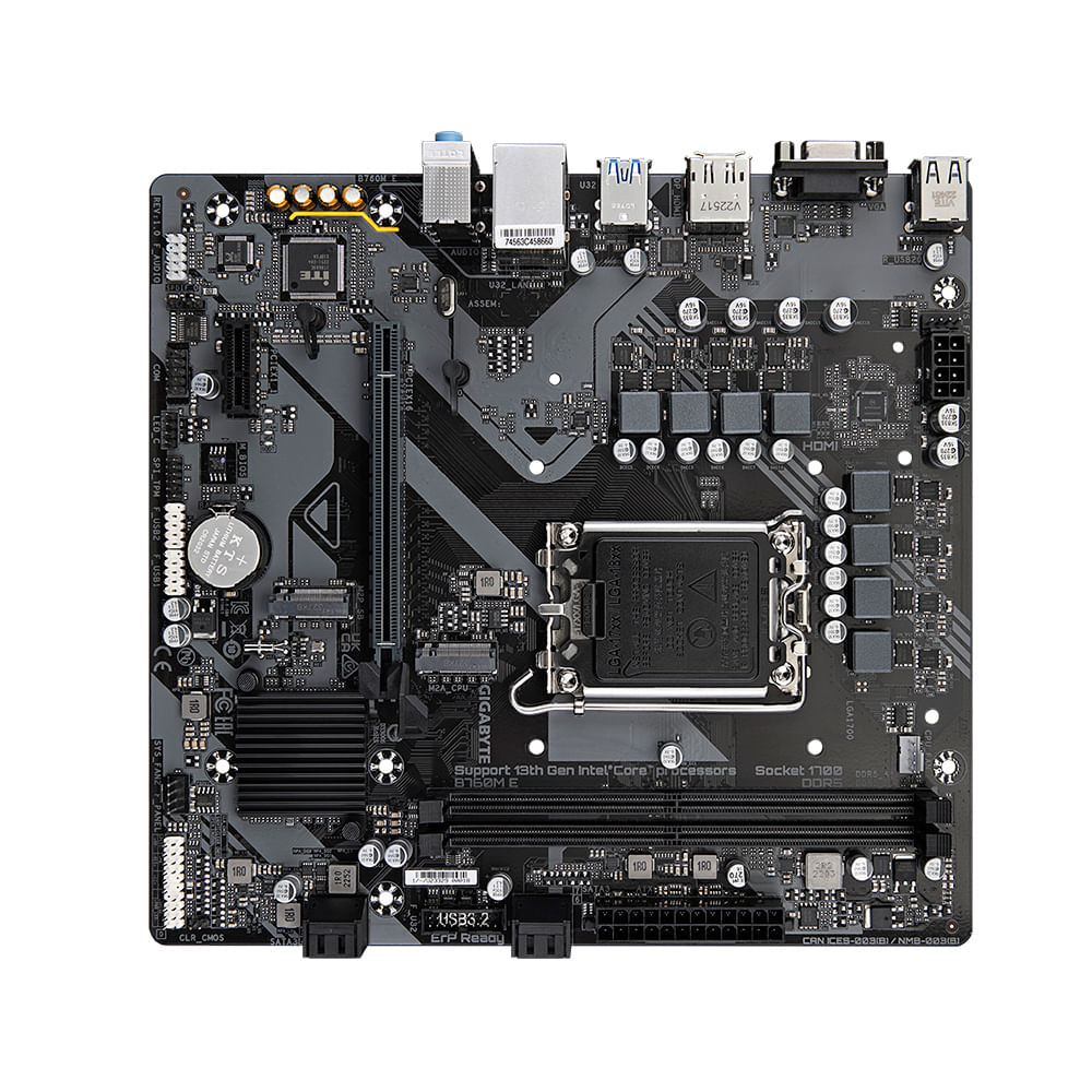 Placa Base Gigabyte B760M E Micro ATX LGA1700 Intel B760 - Rendimiento y Conectividad Superior
