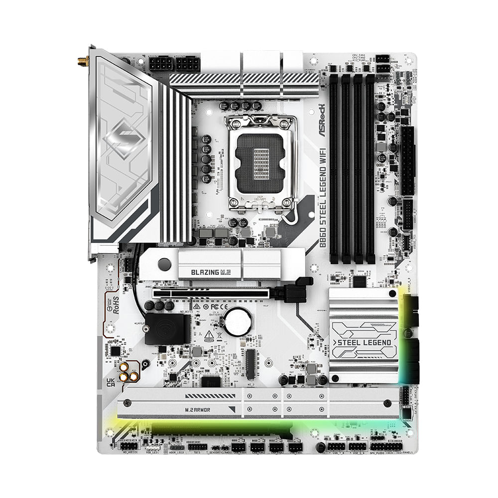 Placa Base ASRock B860 Steel Legend WiFi 6E + Bluetooth 5.1 - Rendimiento y Conectividad Superior
