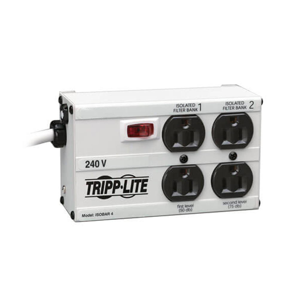 Supresor de Sobretensiones Tripp-Lite IB4-6/220 - 4 Salidas NEMA 5-15R, Protección Eficaz y Confiab