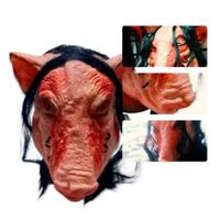 Máscara de Latéx Chancho con Cabello