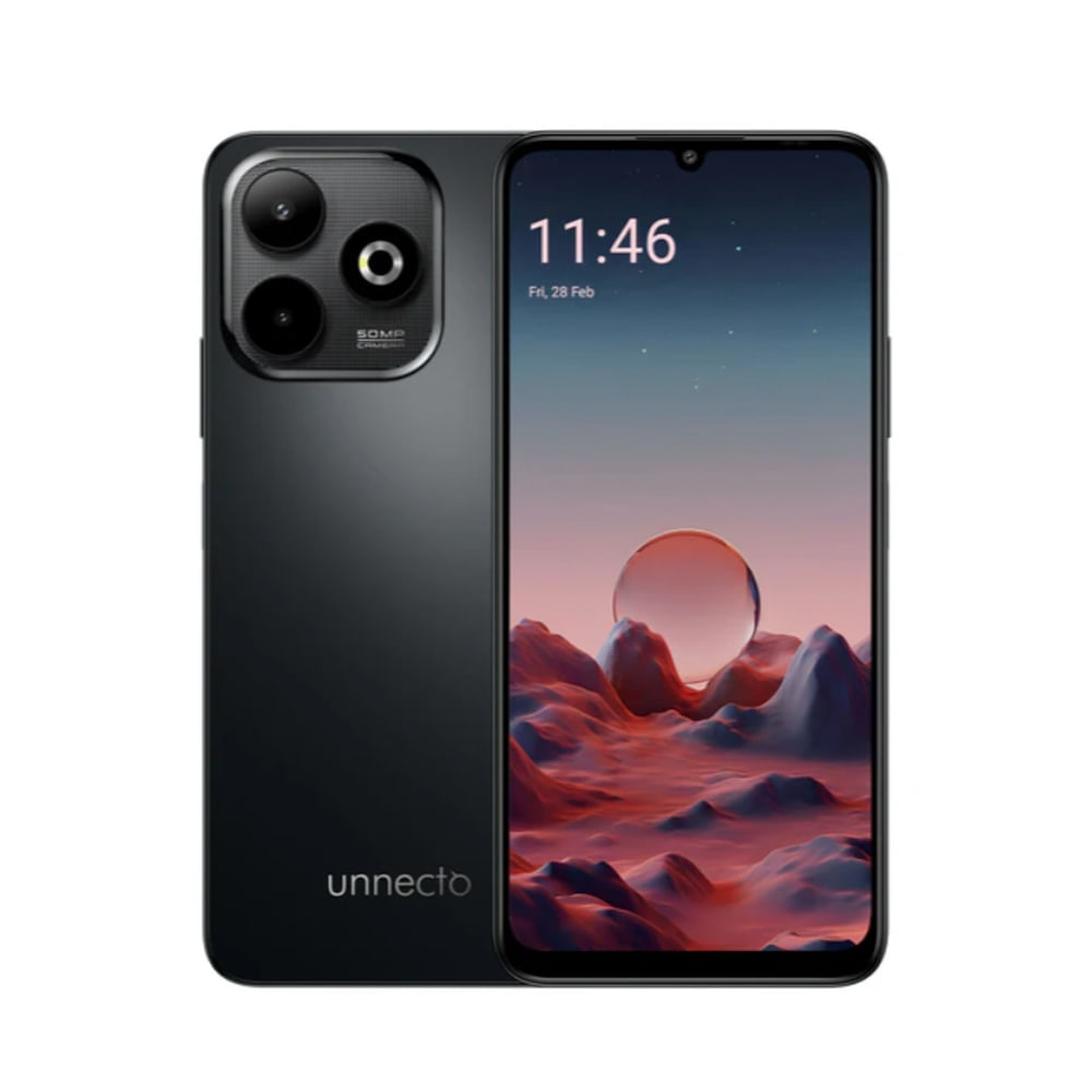Celular Unnecto Bolt 5G UB501 - 4GB RAM, 128GB Almacenamiento, Negro, Conectividad 5G