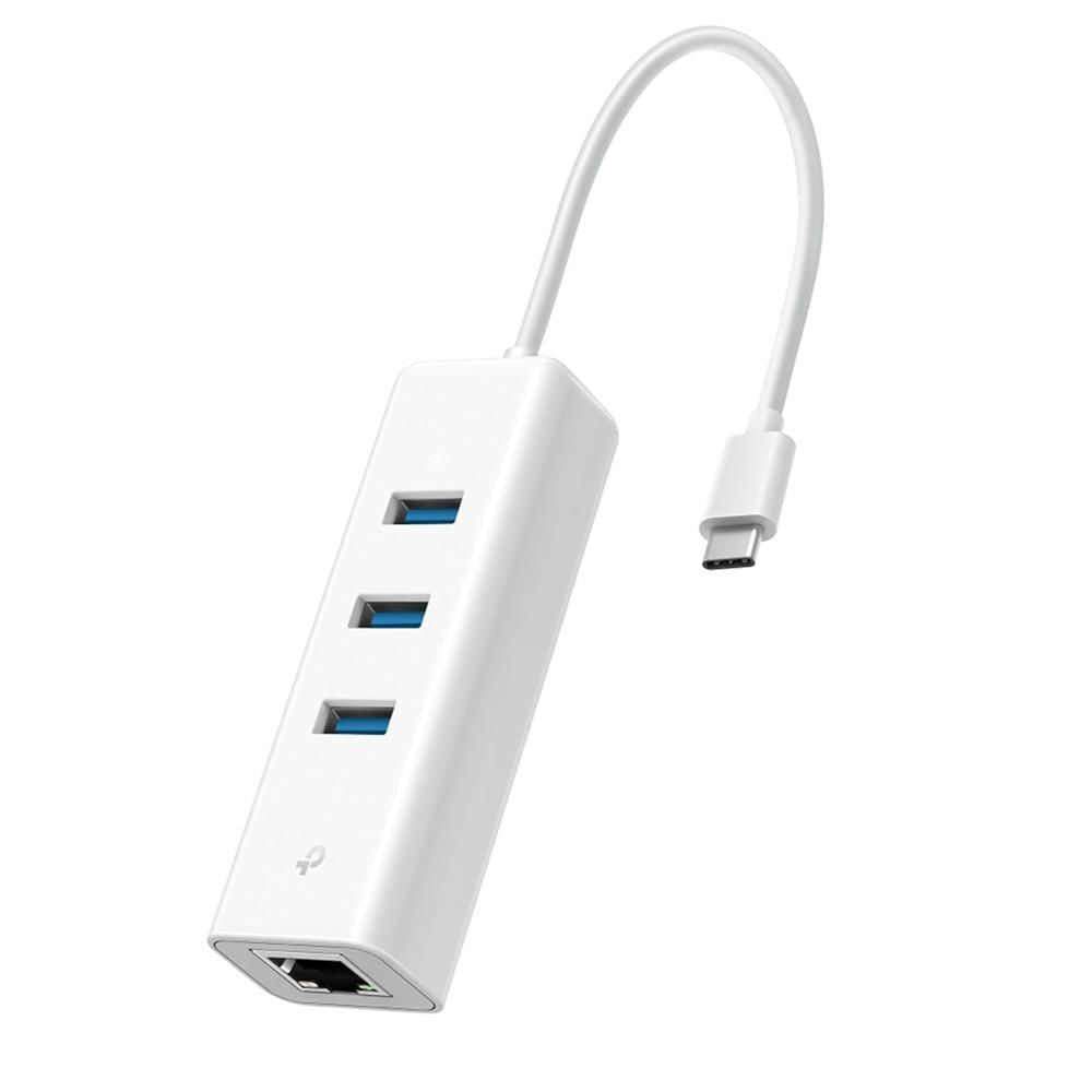 Adaptador de Red TP-Link UE330C Type-C con 3 USB 3.0 y Gigabit