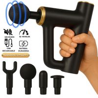 Pistola Masajeador Profundo POWERFUL THERAPY 32 Velocidades Negro