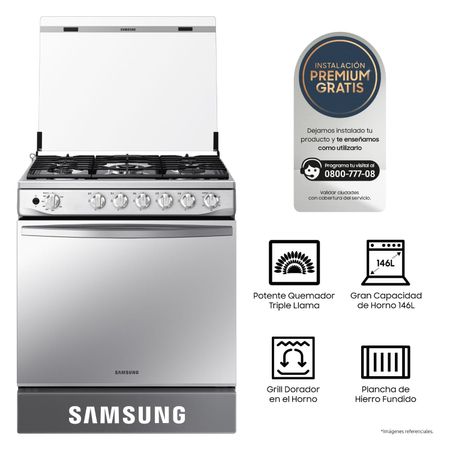 Samsung Cocina a Gas 5 Hornillas NX52T7322PS/PE