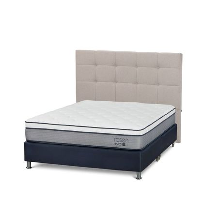 Dormitorio Americano Indie Queen + Respaldo Issey Niebla