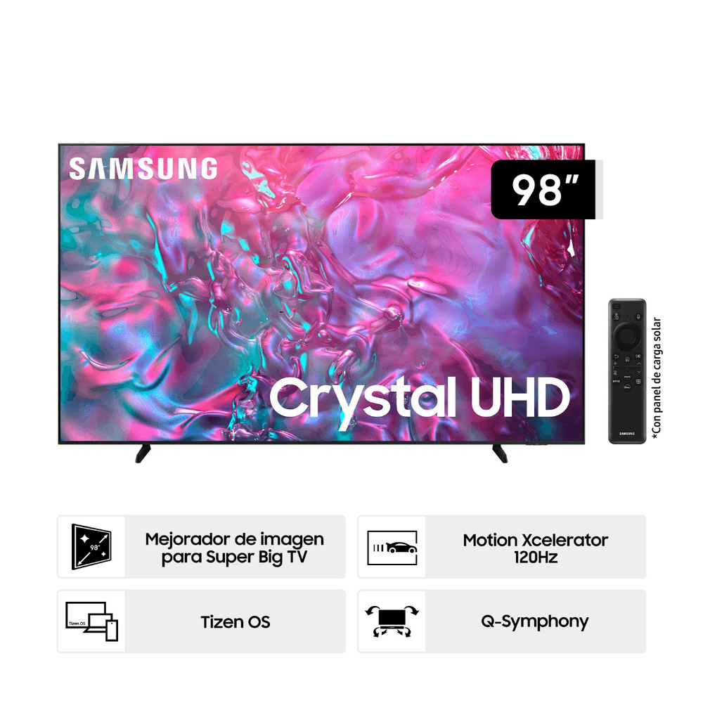 Televisor Samsung 98"" UN98DU9000GXPE 98'' Crystal 4K UHD DU9000 Tizen OS Smart TV Graphite Black