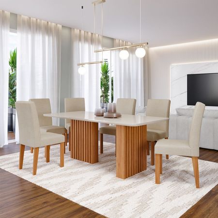 Juego De Comedor Saul 6 Sillas Marrón Oscuro Juego De Comedor Saul 6 Sillas Marrón