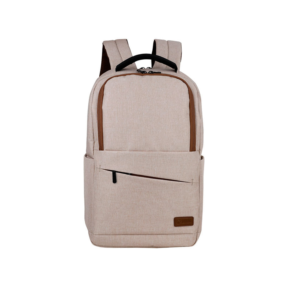 Mochila Teros City Beige para Laptop de 15.6'' - Estilo, Comodidad y Gran Capacidad