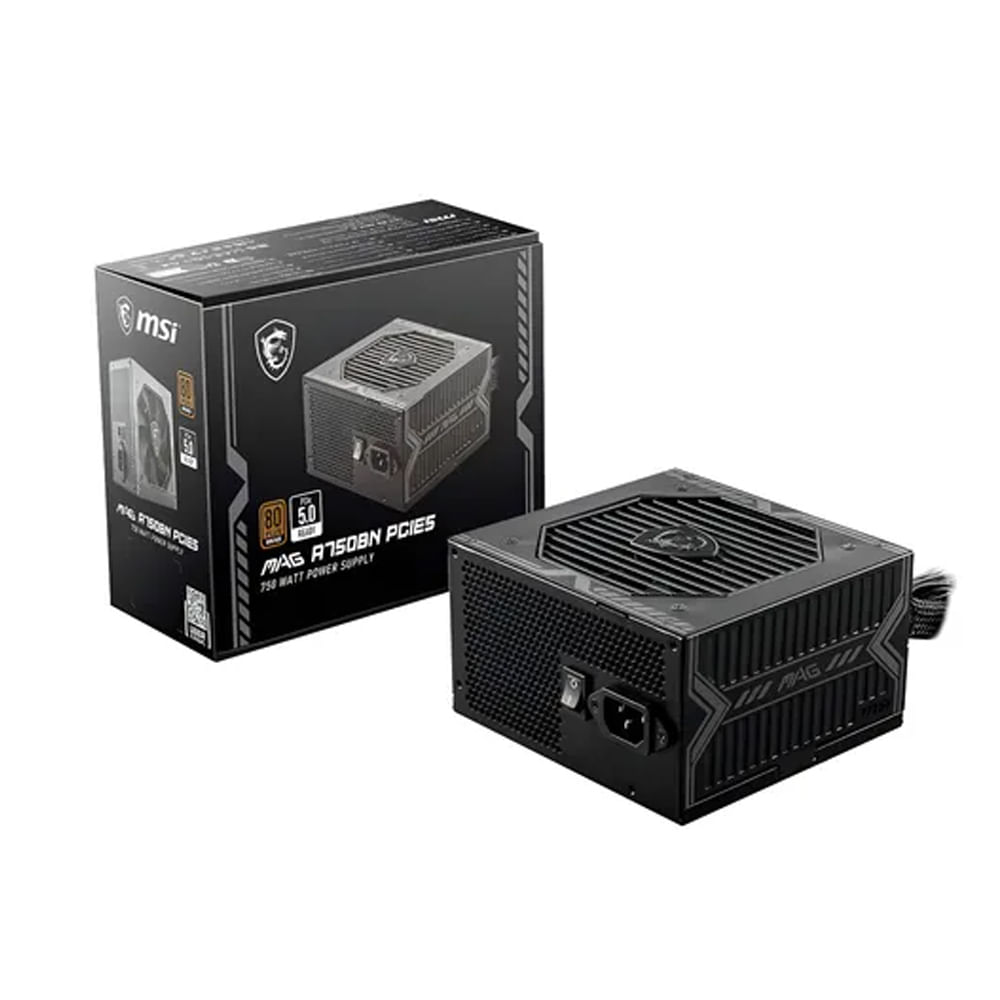 Fuente de Poder MSI MAG A750BN 750W 80 Plus Bronze - Eficiencia y Rendimiento para tu PC