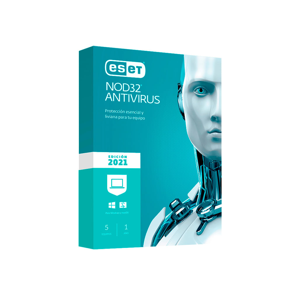 ESET NOD32 Antivirus - Protección Total para 5 Dispositivos, Seguridad Efectiva y Rápida