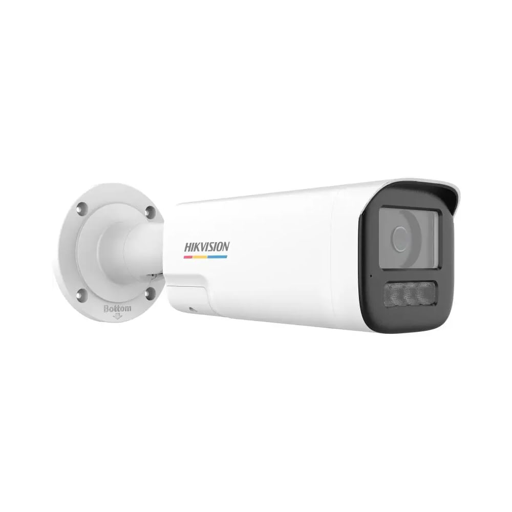 Cámara de vigilancia Hikvision Bullet 3K con audio bidireccional y conexión de red para seguridad a