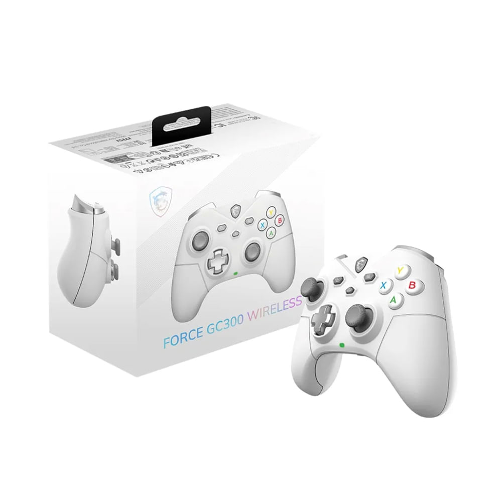 Gamepad MSI Force GC300 Inalámbrico Blanco - Controlador Ergónomico para Gaming Conectividad Óptima