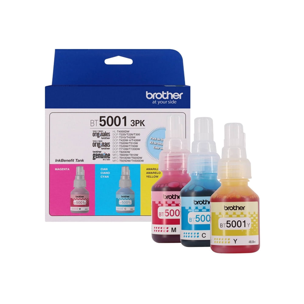 Pack 3 Tintas Brother BT50013PK Color Q2 - Calidad de Impresión Superior para tu Impresora