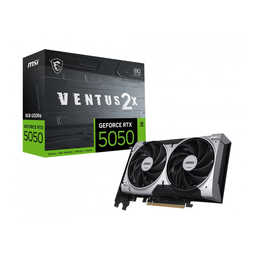 Tarjeta Gráfica MSI GeForce RTX 5050, 8GB, 128 bit, Ventus 2X OC, Rendimiento Superior para Gaming